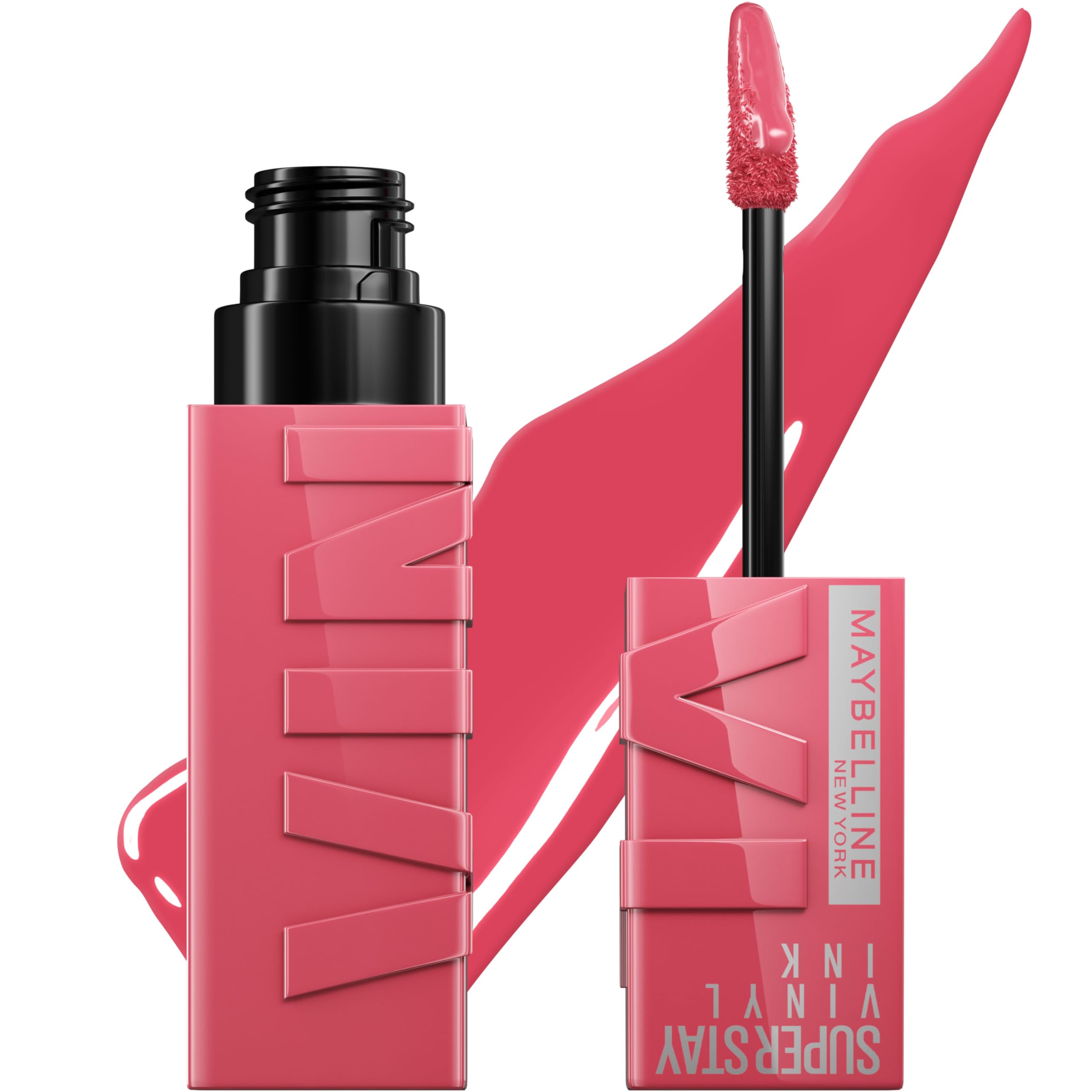 Maybelline Super Stay Vinyl Ink Longwear No-Budge Liquid Lipcolor Makeup, Highly Pigmented Color and Instant Shine, Cheeky, Rose Nude Lipstick, 0.14 fl oz, 1 Count